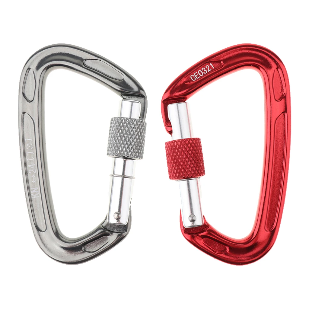 24KN Автоматическая блокировка карабин гамак Rappelling винт для альпинизма ворота