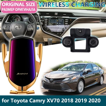

Car Mobile Phone Holder for Toyota Camry 70 XV70 2018 2019 2020 GPS Support Wireless Charging Telephone Bracket Car Accessories