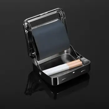 

Suit 70mm Papers Metal Automatic Cigarette Tobacco Roller Rolling Machine Case Rolling Machine Box rolling paper cigarette case