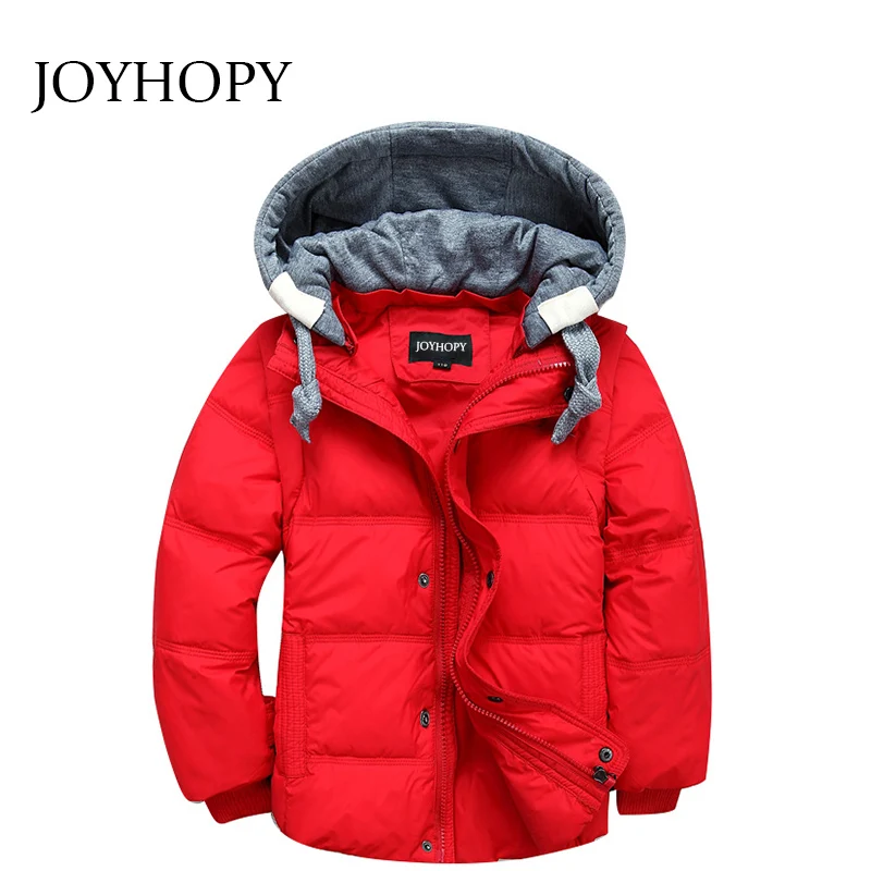 

Removable Sleeve Children's Outerwear&coat Boy Girl Cold Winter Warm Hooded Coat Children Cotton-Padded Clothes boy Down Jacket