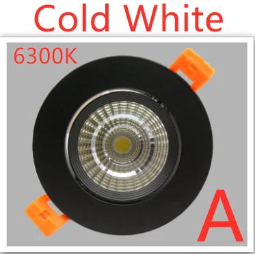 A----- Cold White Светодиодный светильник с регулируемой яркостью COB потолочные точечные светильники 3 Вт 5 Вт 7 Вт 12 Вт 15 Вт 20 Вт 30 Вт Светодиодный светильник для спальни, кухни, внутреннего потолка, встраиваемый светильник - Испускаемый цвет: A----- Cold White