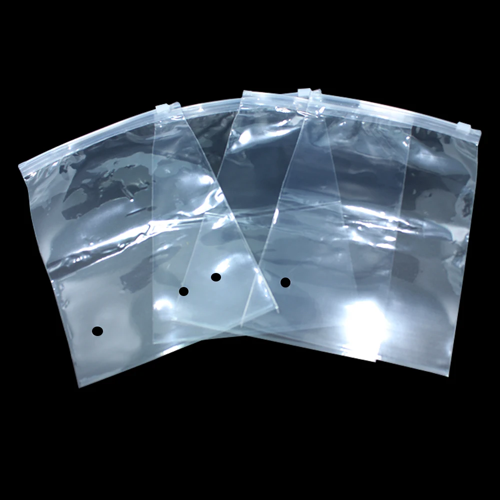 

20*28cm 100Pcs/ Lot Bath Wash Towel Travel Portable Clear Poly Zipper Pack Pouch Cosmetic Sock Stationery Self Seal Storage Bags