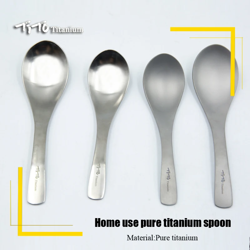 Тито для улицы, для кемпинга, титановый spork походная Ложка Вилка или Домашнее использование с тканевой сумкой Титановая Ложка