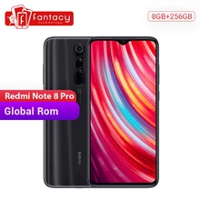 Xiaomi Redmi Note 8 Pro с глобальной ПЗУ, 8 ГБ, 256 ГБ, 64 мп, четыре камеры MTK Helio G90T, 6,53 '', FHD+ дисплей, 4500 мАч, смартфон, 18 Вт, QC 3,0