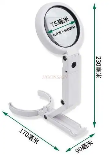 

magnifying equipment Desktop Magnifier Folding with LED Light 10 Times Electronic USB Charging Elderly Child Student
