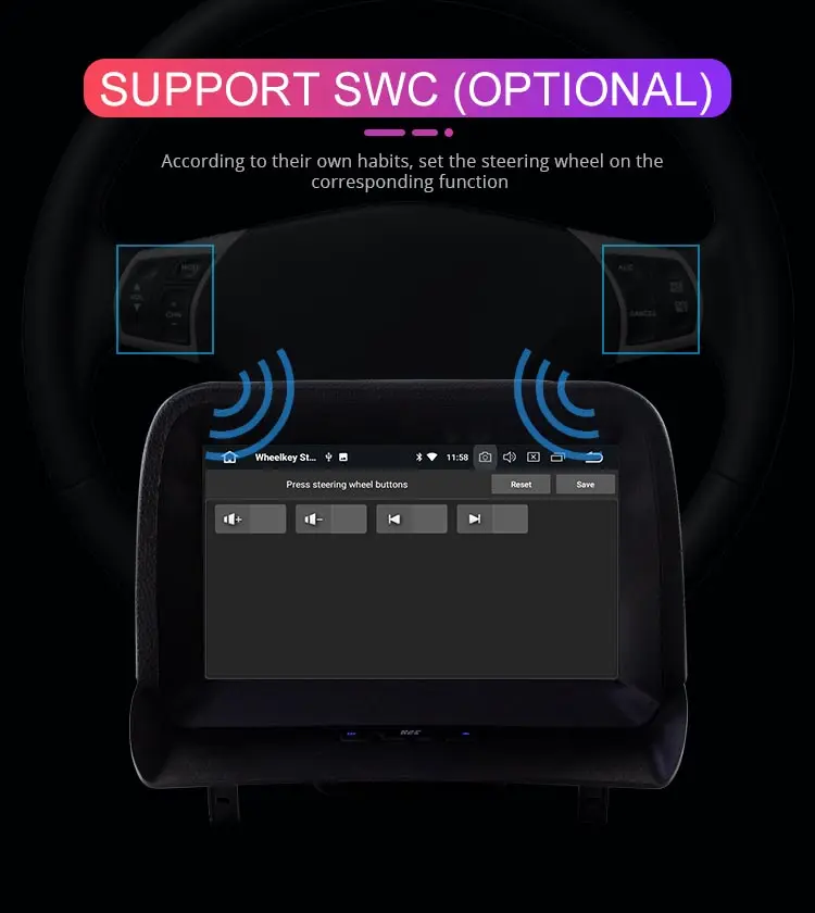 Besina Восьмиядерный Android 9,0 автомобильный dvd-плеер для FORD Tourneo Courier wifi gps навигация 1 Din радио мультимедиа