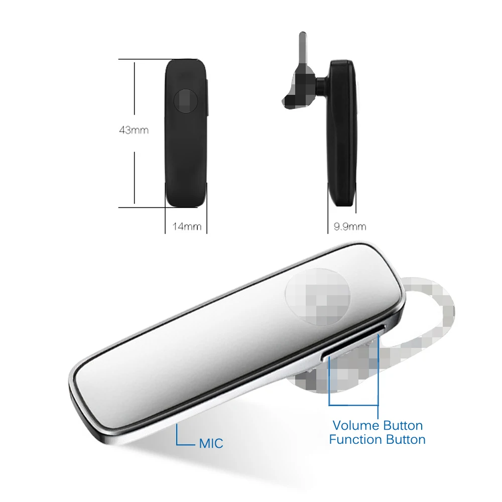 Bluetooth 4,1, гарнитура, беспроводные деловые наушники с микрофоном, регулируемая громкость для iPhone, Xiaomi, Android Phone, iPad 165