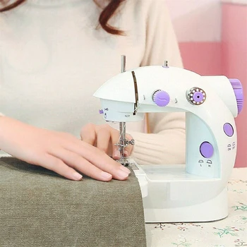 

Mini Electric Handheld Sewing Machine 2 Speed Portable Desktop Handheld Household with LED Light US Plug/EU Plug/UK Plug