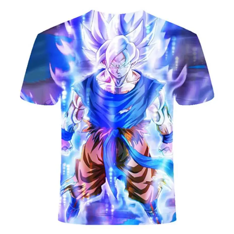 Жемчуг дракона Z Goku 3D Футболка короткий рукав o-образным вырезом Футболка Летний сайан вежета harajuku брендовая одежда футболка Азиатский Размер 6XL