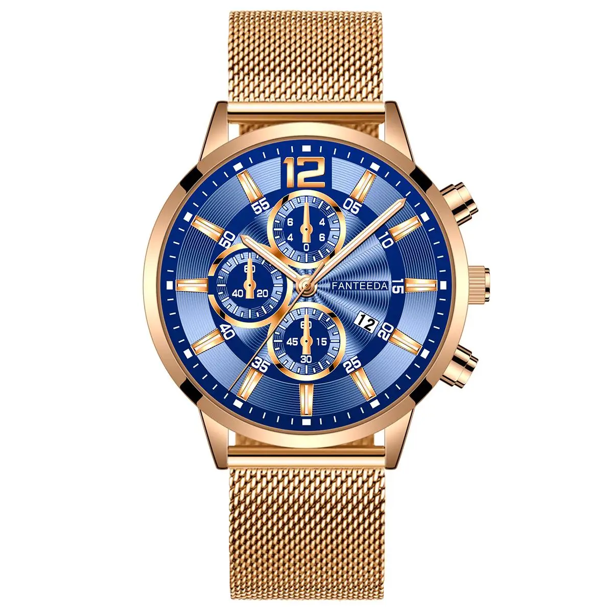 

Relogio Masculino Men's Fashion 2020 Casual Calendar Watches Stainless Steel Mesh Band Watch Men Business Quartz Wrist Watch