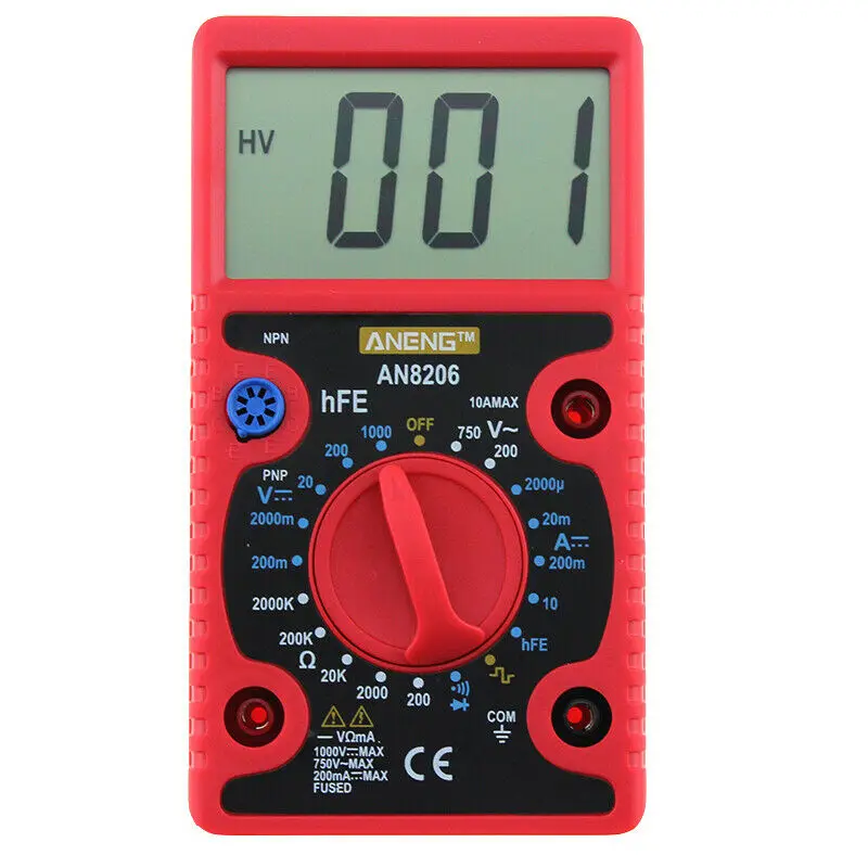 ANENG AN8206 Digital Multimeter Ampere Voltage Tester 50Hz Square Wave Output
