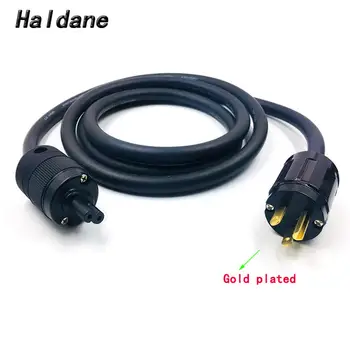 

Haldane HIFI Gold/Rhodium plated US AC Power Cord Cable with firgure 8 C7 IEC Connector Power Cable for Furutech Power CORD