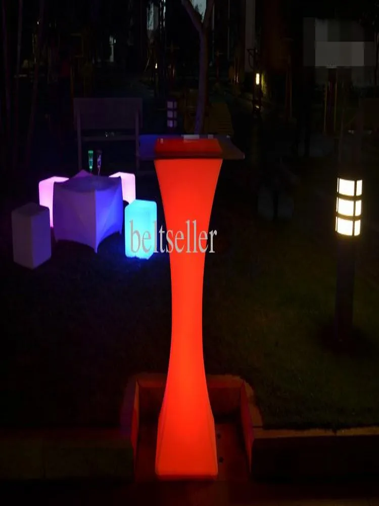 New Rechargeable LED Luminous cocktail table waterproof glowing led bar lighted up coffee kTV disco party supply|supplies party| |