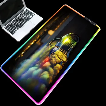 

ZSUXTC Cool sports car RGB table mat multi-size selection LED mouse pad computer notebook game essential keyboard pad