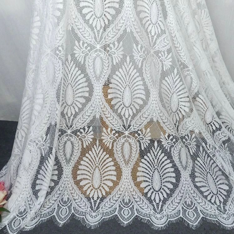 3 Metres 150cm Width Eyelash Lace Fabric DIY Clothes Wedding Dress Table Cloth 