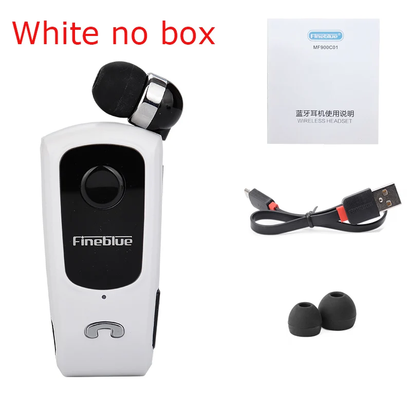 White no box FineBlue F920 мини беспроводные наушники Драйвер Автомобильная bluetooth-гарнитура звонки напоминают вибрацию износа клип спортивные наушники для бега - Цвет: White no box