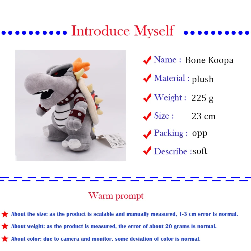 Стиль аниме мультфильм супер марио Famale король купа боузер темный Koopa Bone Kuba кукла плюшевая игрушка рождественский подарок для детей