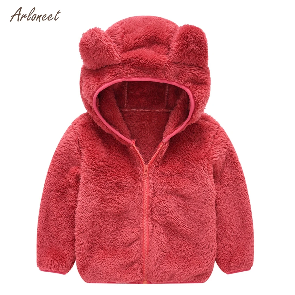 0034 Chaqueta con Capucha O Cuello en bebé Grueso Talla 16/" 28/"