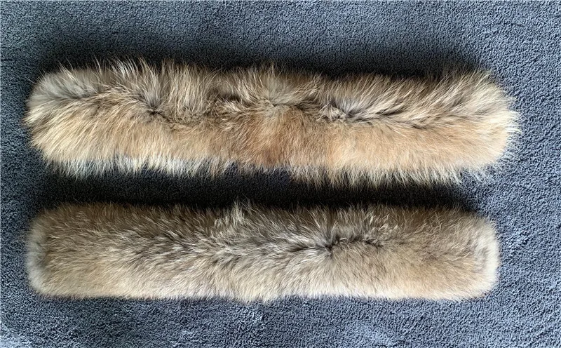 Real Raccoon Fur Collar Womens Natural Fur Gray Collar Real Fur Shawl Raccoon collar Fur Scraves