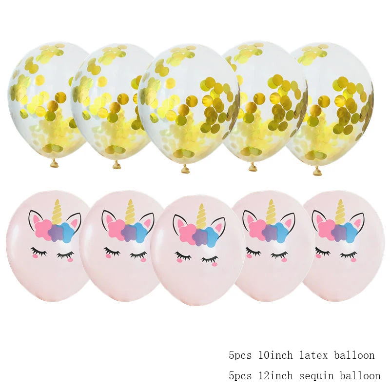 balloon 10pcs 12 шт. 12 дюймов Единорог вечерние шары детский душ латексные шары Свадебные украшения День Рождения Вечеринка DIY украшения - Цвет: balloon 10pcs