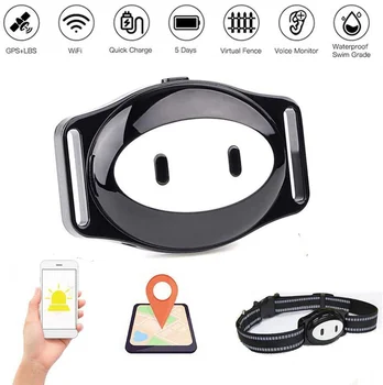 

Pet GPS Tracker Dog Waterproof IP68 Collar Dog GPS WiFi Remote Voice Call Geofence 3-5 Days Standby GPS Pet Anti Lost Tracker