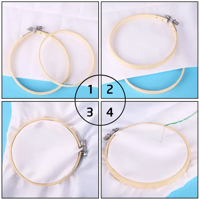 LMDZ 9 Pcs Embroidery Hoop Set for Beginner 3 Sizes Cross Stitch Hoops  Cross Stitch Circle Embroidery Circle with Needles - AliExpress