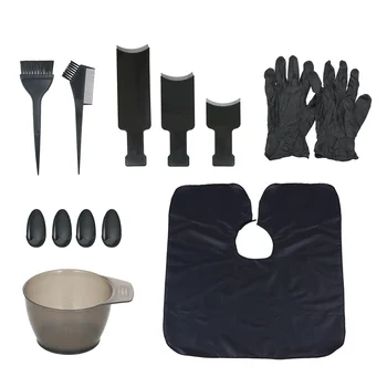 

11pcs Hair Dye Kit hair dye permanent Instruments Salon Tools Salon Acessories Hair Color Mixing Cape Hair Dyeing Board Brushes