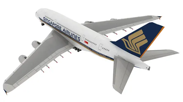 Австралия ОАЭ Сингапур Airbus A380 пассажирский самолет Бумажная модель Airbus A380 заказчик