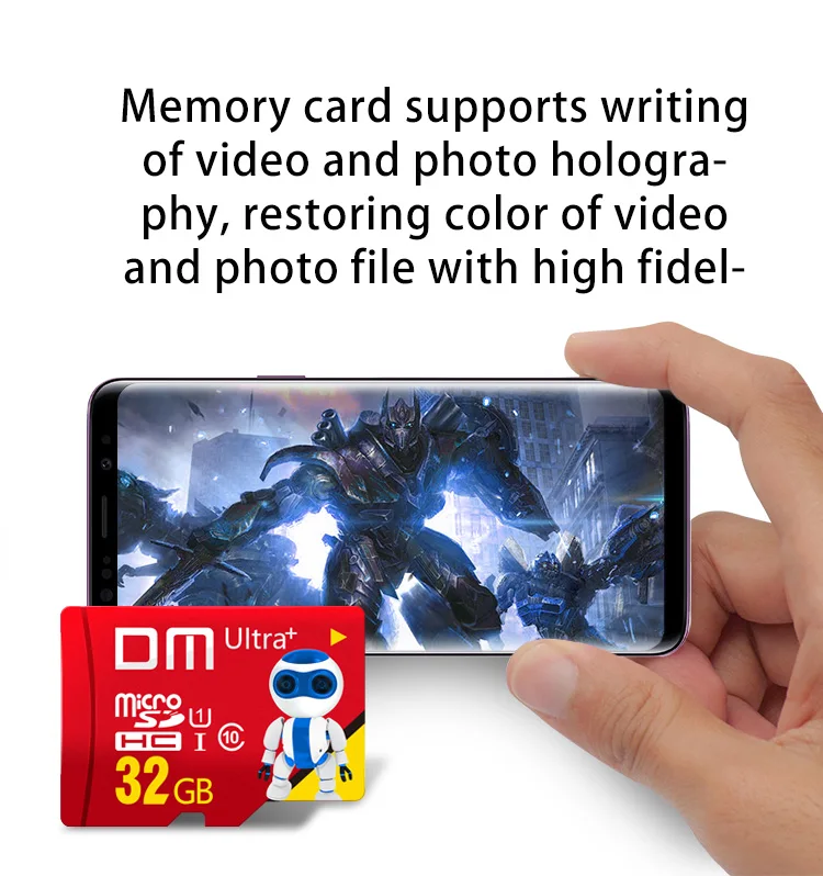 DM Ultra micro SD карта microSDHC 8 ГБ 16 ГБ 32 ГБ 64 Гб 128 Гб карта памяти TF