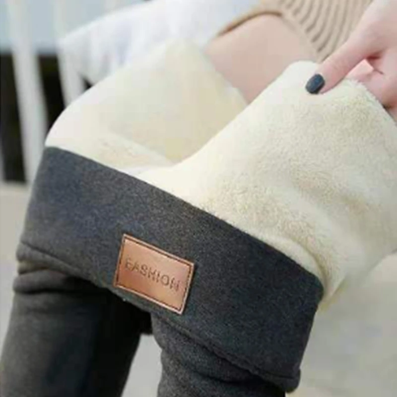 Winter Pants Leggings Women High Waisted Warm Thick Fleece Streetwear Skinny Trousers Female Casual Super Stretch Pencil Pant 1