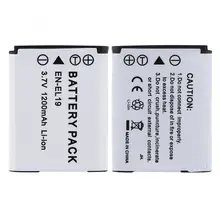 3,7 V 1200 мА/ч, ENEL19 EN-EL19 Li-Ion Перезаряжаемые Камера Батарея для Nikon Coolpix S32 S33 S100 S2500 S2750 S3100 S3200 S3300 и т. д