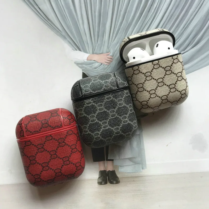 

Protective Cover Bags for Apple Air Pods Charging Box Luxury Leather Bluetooth Wireless Earphone Case for AirPods