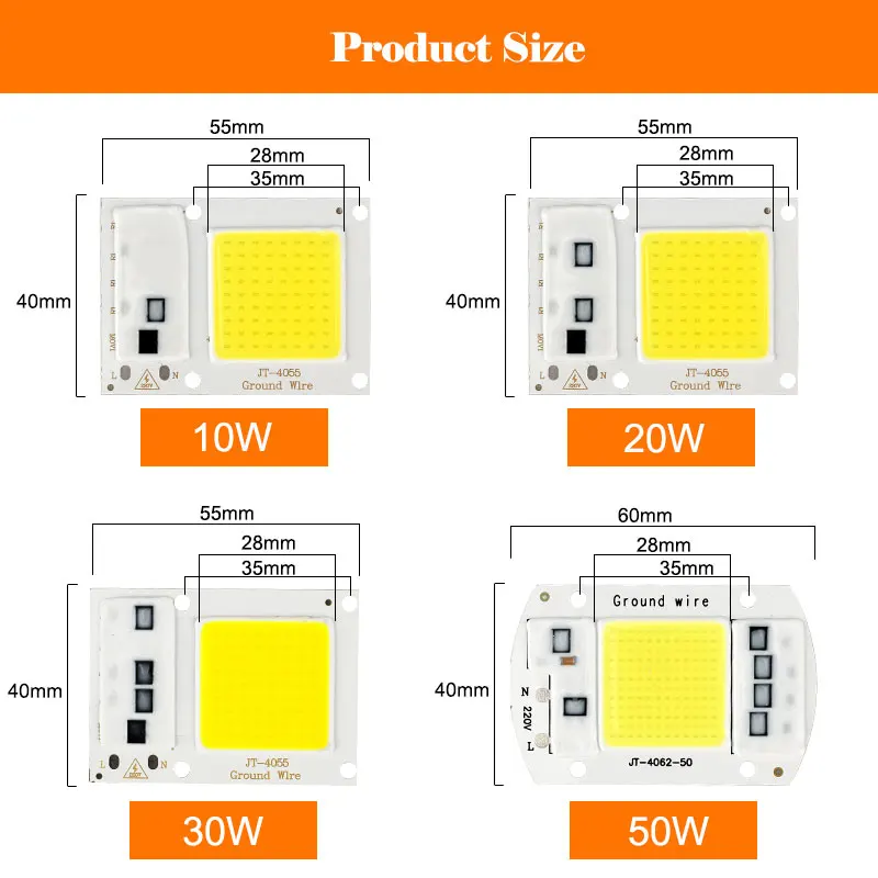 Удара светодиодный лампы Чип 10 W 15 W 20 W 30 W 50 W Светодиодный лампа COB 220 V IP65 смарт-ic драйвер холодной/теплый белый Светодиодный прожектор