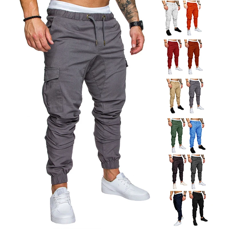 Casual Sports Pants Men Elastic Breathable Running Training Pant Trousers Joggers Quick-Drying Gym Jogging Pants