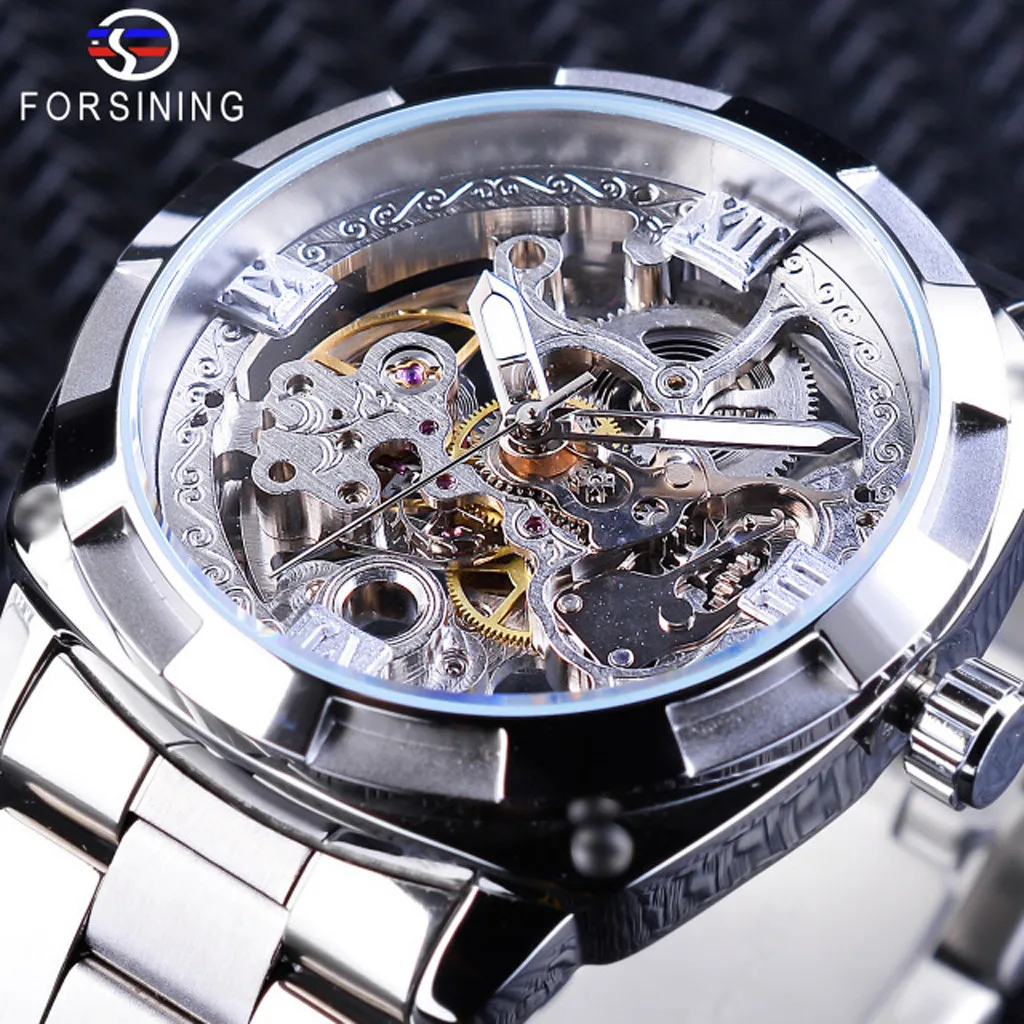 Relogio Masculino роскошные новые дизайнерские мужские часы Лидирующий бренд полый водонепроницаемый стальной ремень мужские часы автоматические механические часы* A