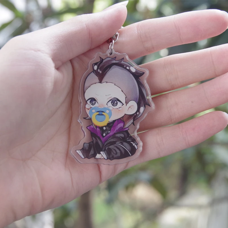 05 Убийца демона: Kimetsu no Yaiba Tsuyuri Kanawo Agatsuma Zenitsu Shinazugawa Genya косплей брелок акриловая фигурка кулон подарок - Цвет: 05