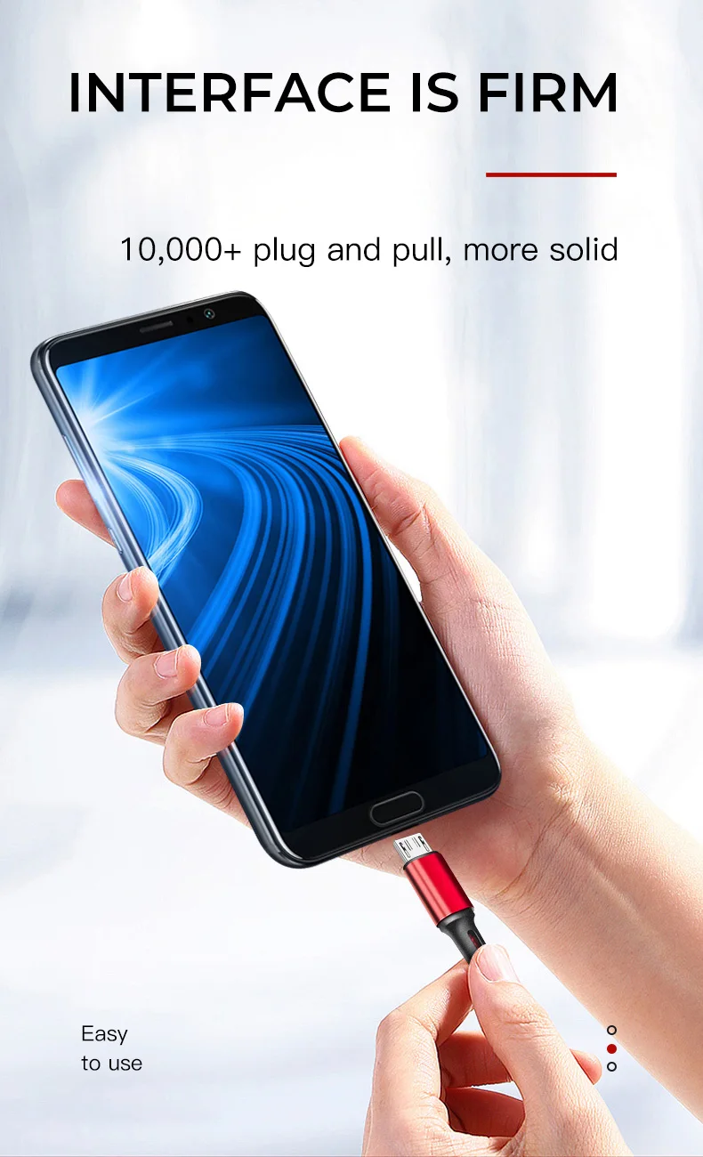 Bapick, 1 м, 2 м, 3M, 0,25 м, 3 А, кабель Micro USB для зарядки телефона, для huawei, Xiaomi, samsung, S8, кабель для зарядного устройства, шнур для мобильного телефона Android
