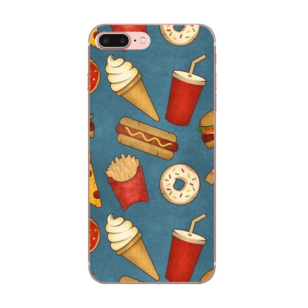 Мягкий прозрачный чехол для Apple iPhone 4 4S 5 5C 5S SE 6 6S 7 8 11 Plus Pro X XS Max XR фаст-фуд гамбургер