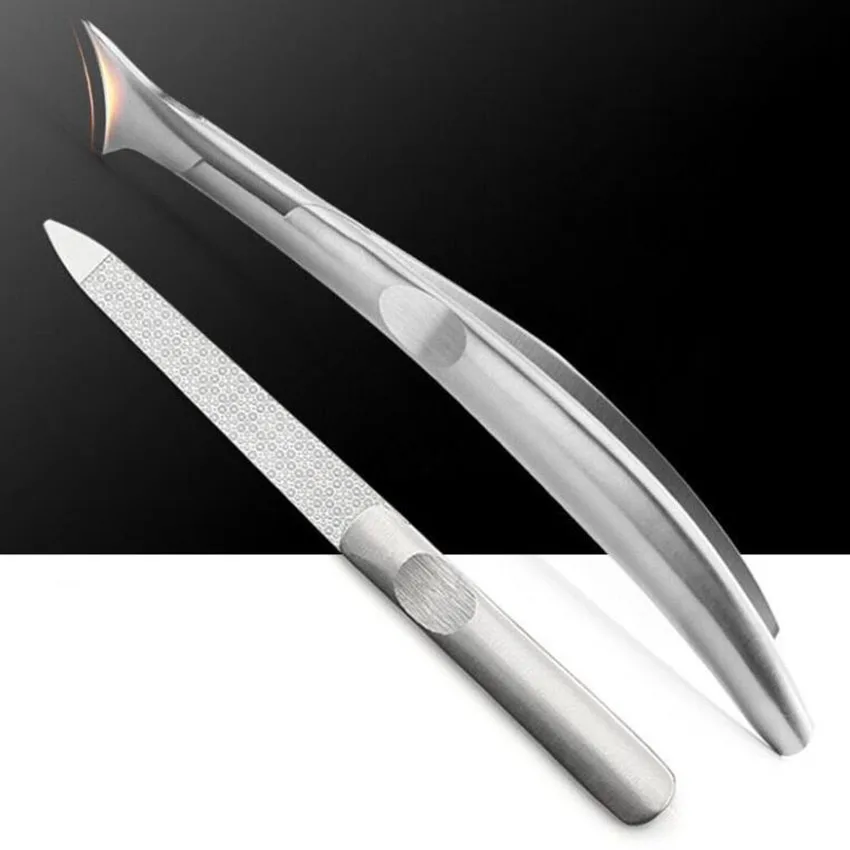 

2Pcs/set Manicure Nail Trimmer Kit Stainless Steel Nail Groove Toenail Scissors Adult Pedicure Knife Cutter Nail Files Scissor