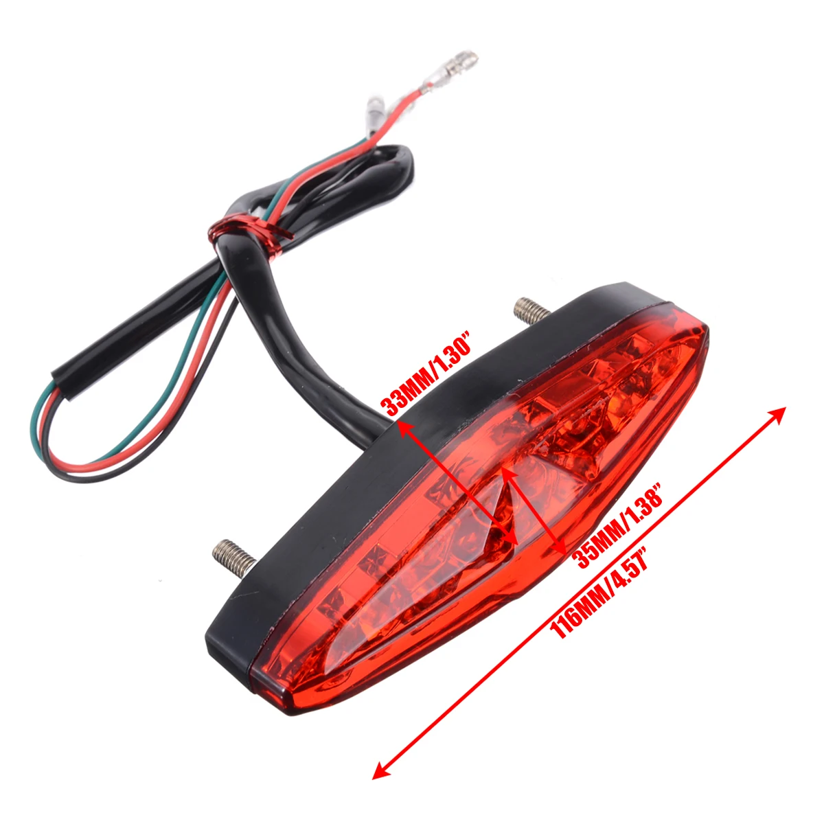 Новое поступление, 1 предмет, с красными стеклами 15LED 12V Универсальный мотоцикл задний фонарь стоп светильник велосипед индикатор ходовой огонь