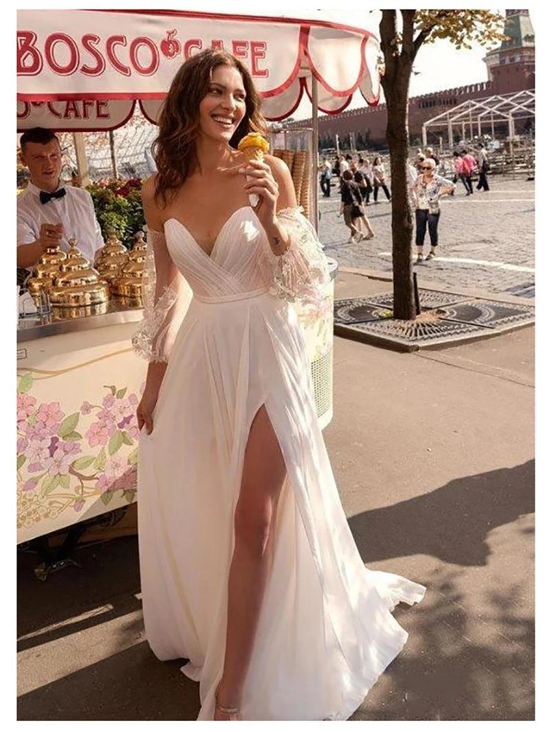 Vestidos novia cortos горячая Распродажа пляжное свадебное платье с короткими рукавами Сексуальное Милое платье невесты с открытой спиной недорогие свадебные платья в стиле бохо