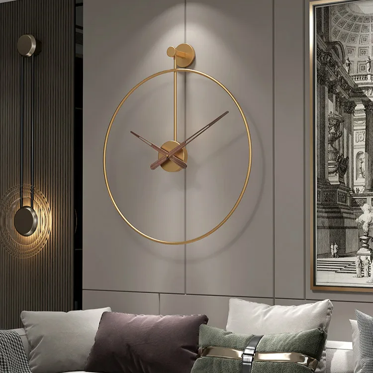 Home Living Room Decoration Luxury Large Wall Clock Iron Modern Design Bedroom Office Room Decorative Clocks Watch Gift 40cm gold clock