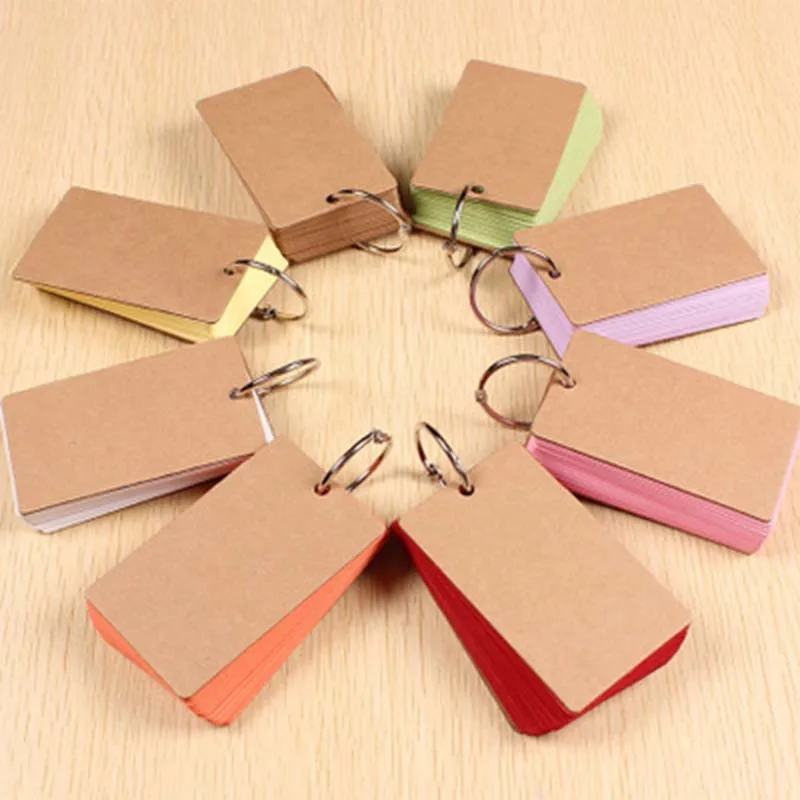 50 sheets Mini Sticky note paper School Supply Vocabulary Writing Reciting Book Blank Paper Cards I - 4.00012E+12