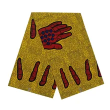 Дизайнерская парафинированная ткань с кружевом голландский блок печати в ткани Гарантированный мягкий дышащий хлопок 6 ярдов/шт Женский V-L 752