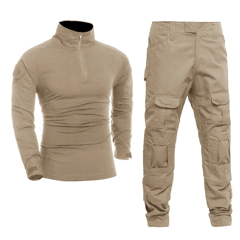 US Camouflage Hunting Clothes Military Tactical Uniform Mens Combat BDU Shirt Pants Set Camo Airsoft Sniper Clothing Suit