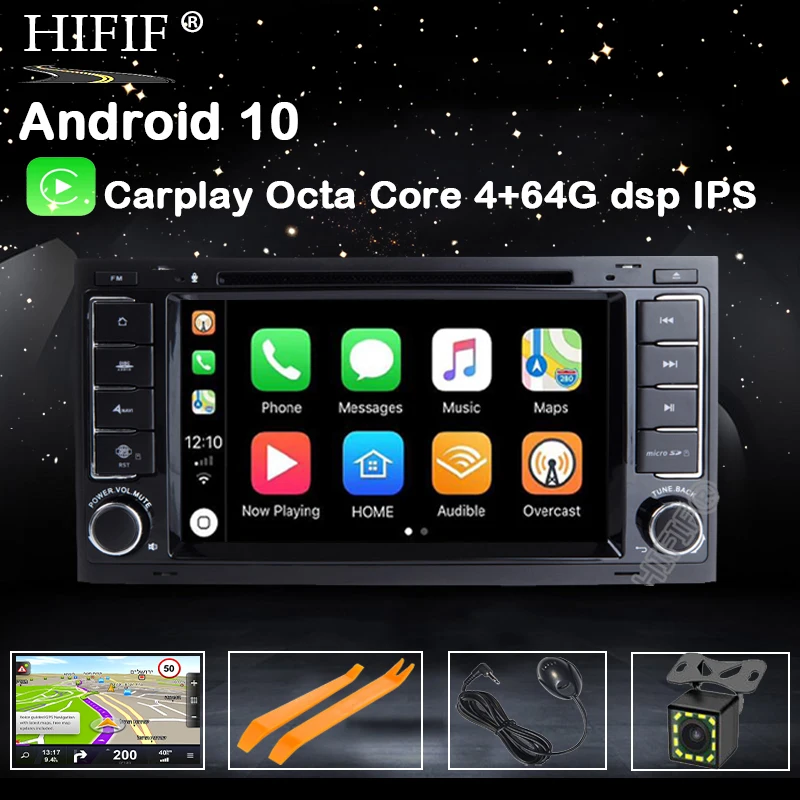 Автомобильный GPS-навигатор DSP Android 10 4G для VW Volkswagen Touareg T5 Transporter Multivan dvd-плеер радио