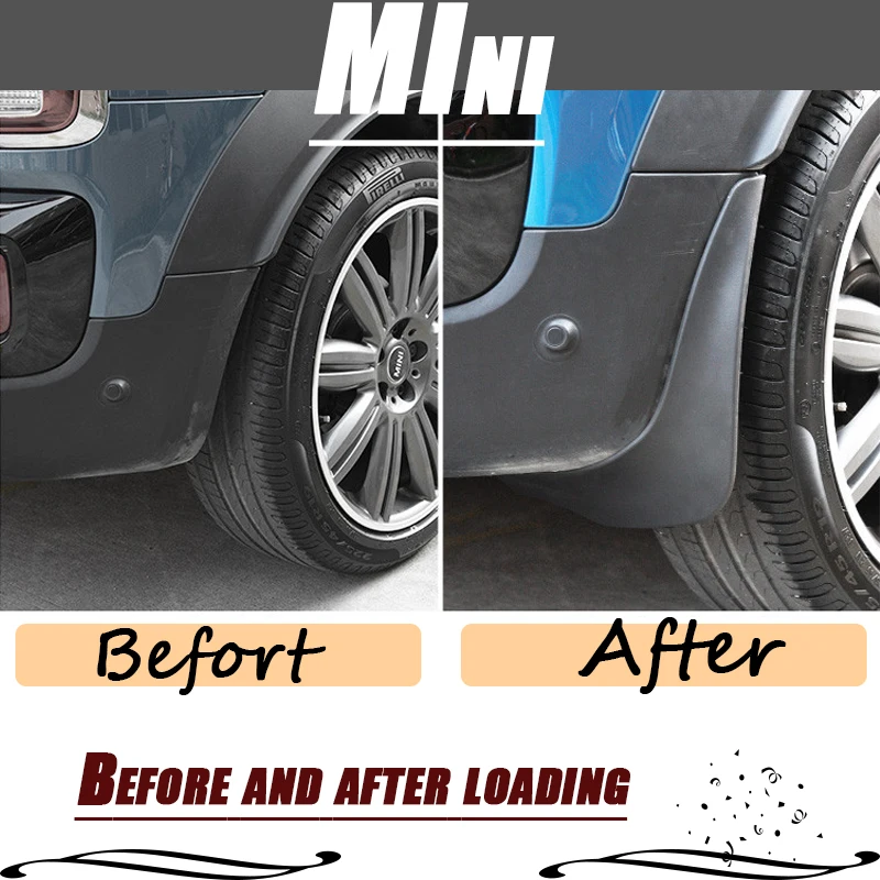 Для MINI cooper, Countryman, F60 Брызговики передние и задние брызговики Брызговики автомобильные щитки 4 шт./компл