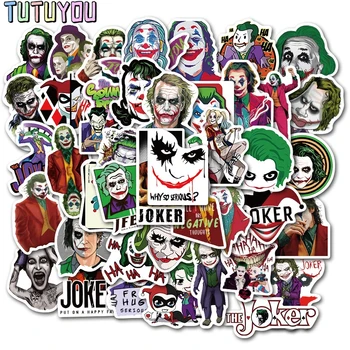 

Wholesale 10set/lot PC1004 50pcs Joker Halloween Sticker For Laptop Moto Skateboard Luggage Guitar Decal Toy Stickers