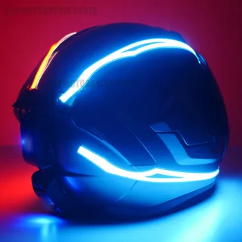 

4 Pcs 3V Waterproof Helmet Motorcycle Helmet Light Riding Signal EL Strip Flashing LED Durable Kit Bar DIY Drop Shipping