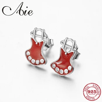 

Real 925 Sterling Silver Red dress Fashion Geometric Womens Accessories Stud Earrings for DIY Jewelry